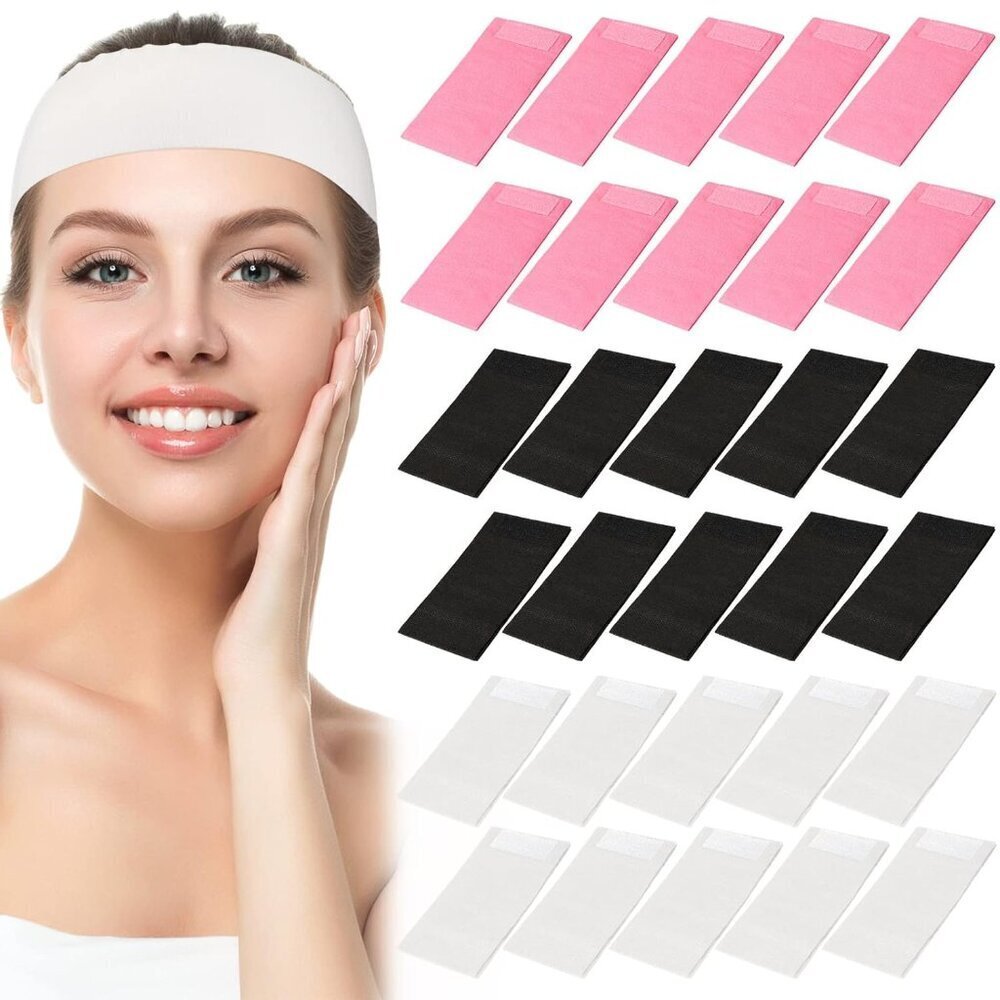 Disposable Headbands Spa Hair Bands Soft Non Woven Skin Care Face Washing